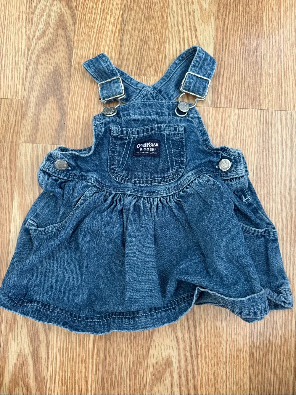 OshKosh B'gosh Dark Blue Denim Skirted Overalls